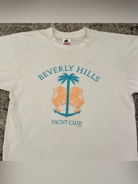VTG 1989 Beverly Hills Yacht Club Single Stitch Tee L